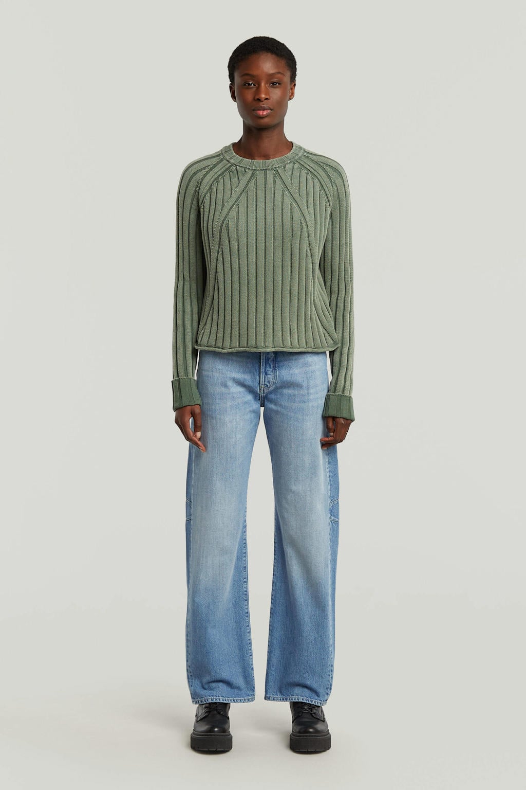 G-Star Boyfriend Jeans Donna – Modello 5622, Denim Con Ginocchia Articolate, Vestibilità Comfort E Dettagli Motorcycle