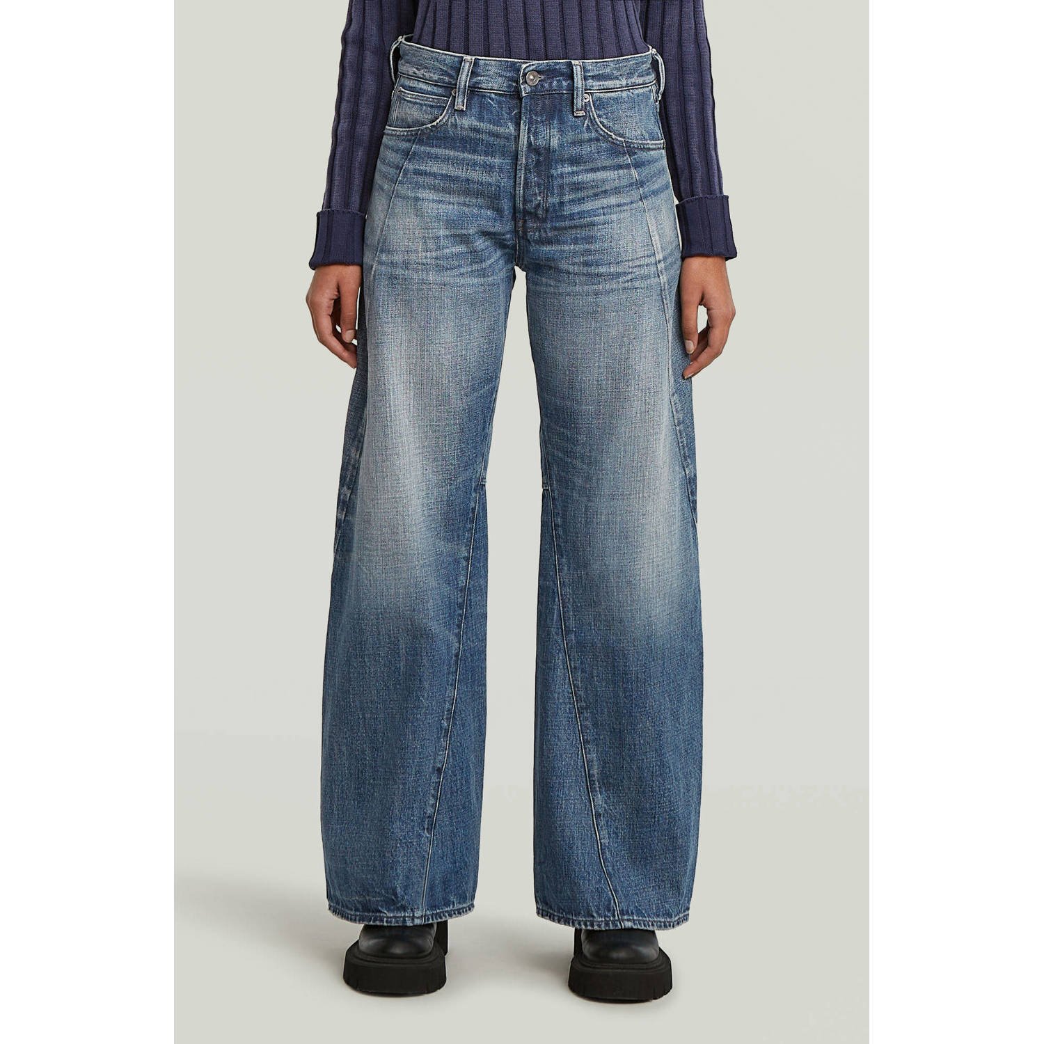 G-STAR wide leg jeans medium blue denim