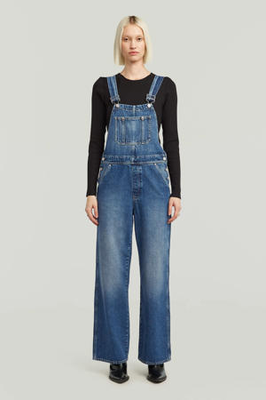 denim straight high waist tuinbroek