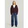 G-STAR gebreid vest met wol donkerrood met kabels