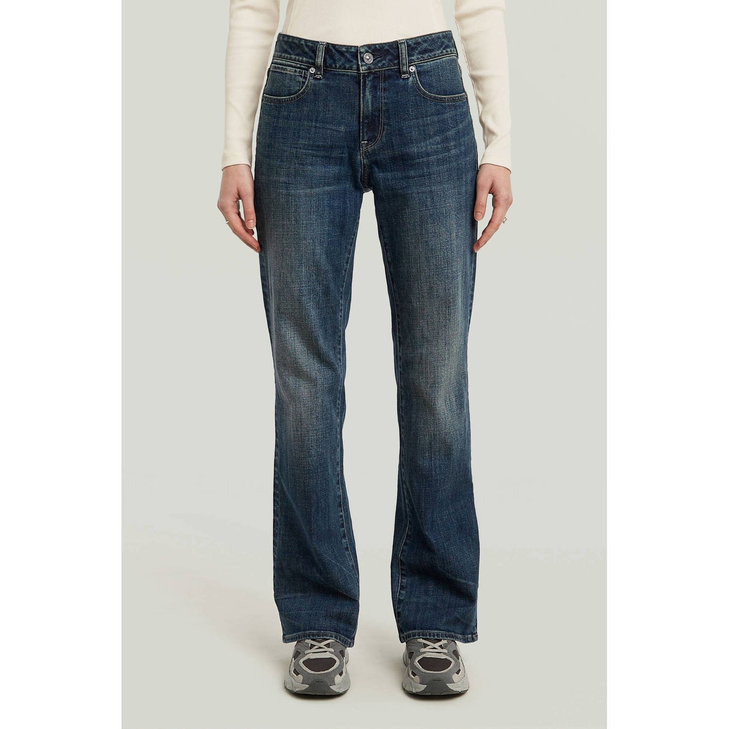 G-STAR straight leg jeans dark blue denim