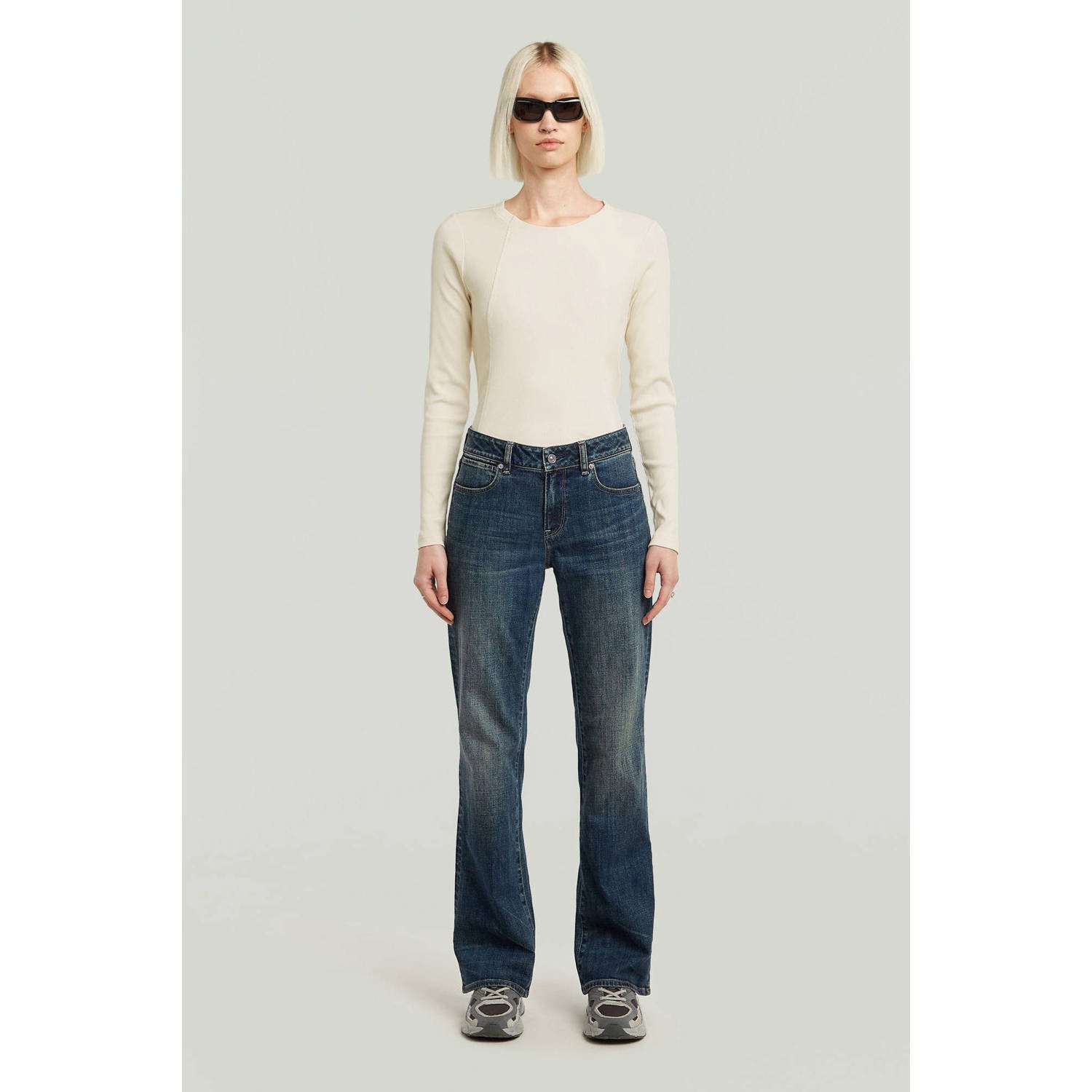 G-STAR straight leg jeans dark blue denim