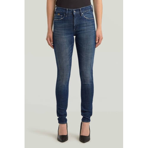 G-STAR high waist skinny jeans dark blue denim afbeelding