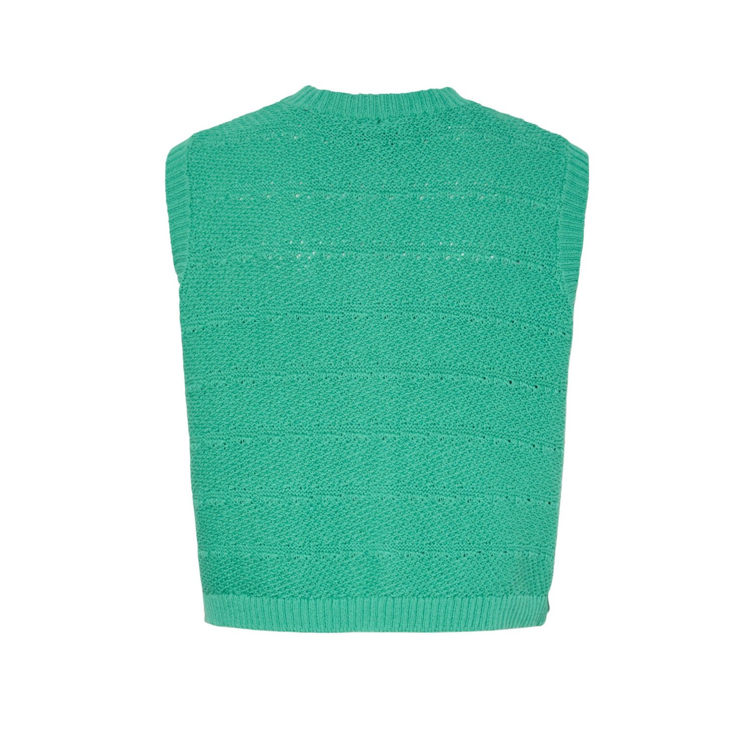 PIECES gilet groen gebreid