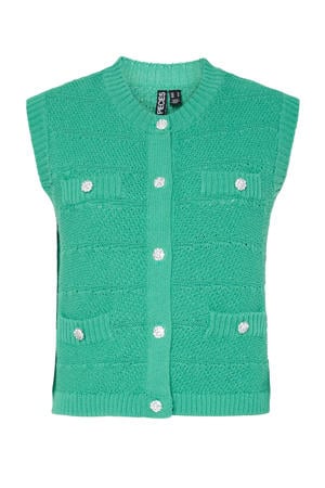 gilet groen gebreid