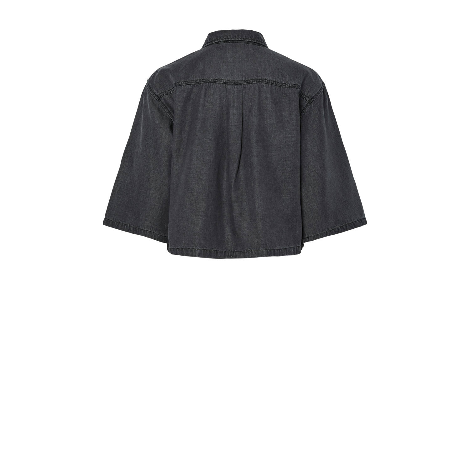 PIECES denim blouse black denim