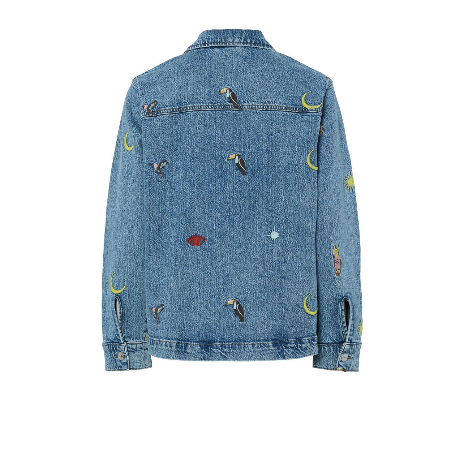 PIECES denim spijkerjas medium blue denim
