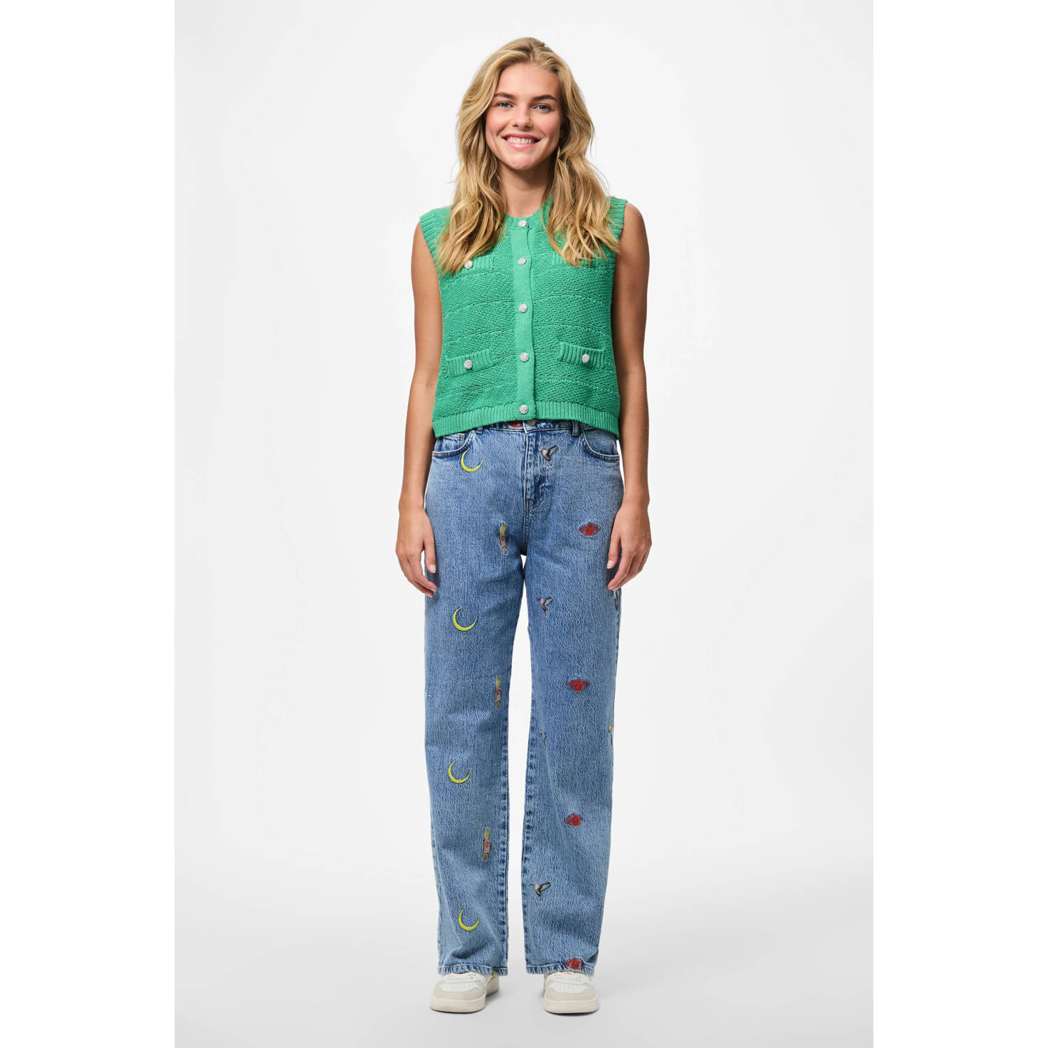 PIECES medium blue denim