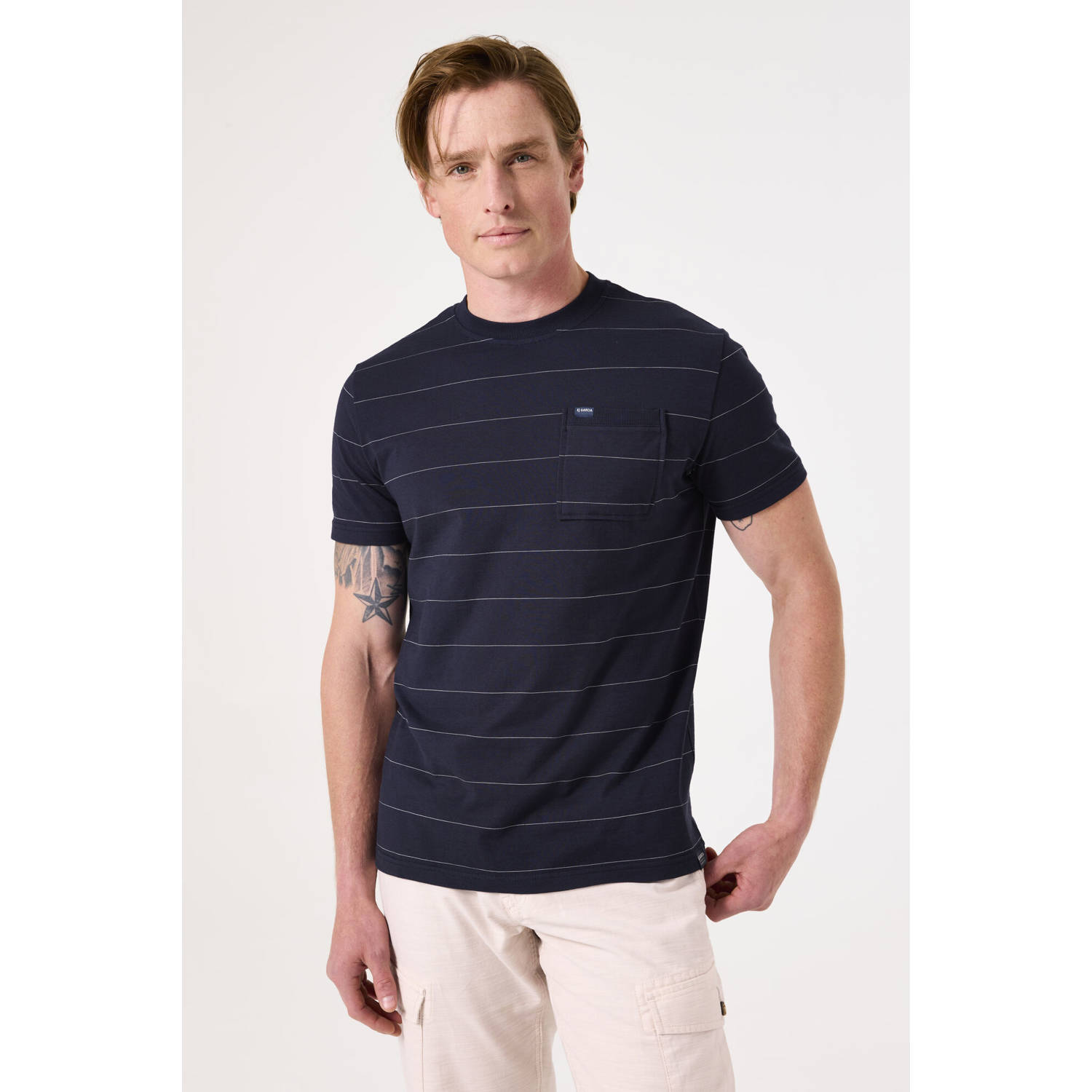 Garcia T-shirt donkerblauw
