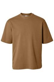 thumbnail: Selected loose fit T-shirt SLHLOOSEOSCAR lichtbruin