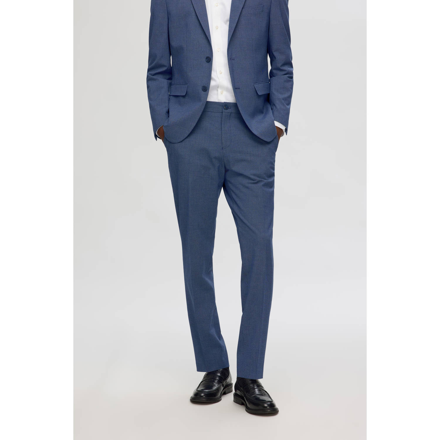 Selected Homme Slim fit pantalon met all-over motief model 'SLIM-LIAM'