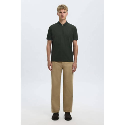 SELECTED HOMME regular polo SLHFAVE donkergroen afbeelding