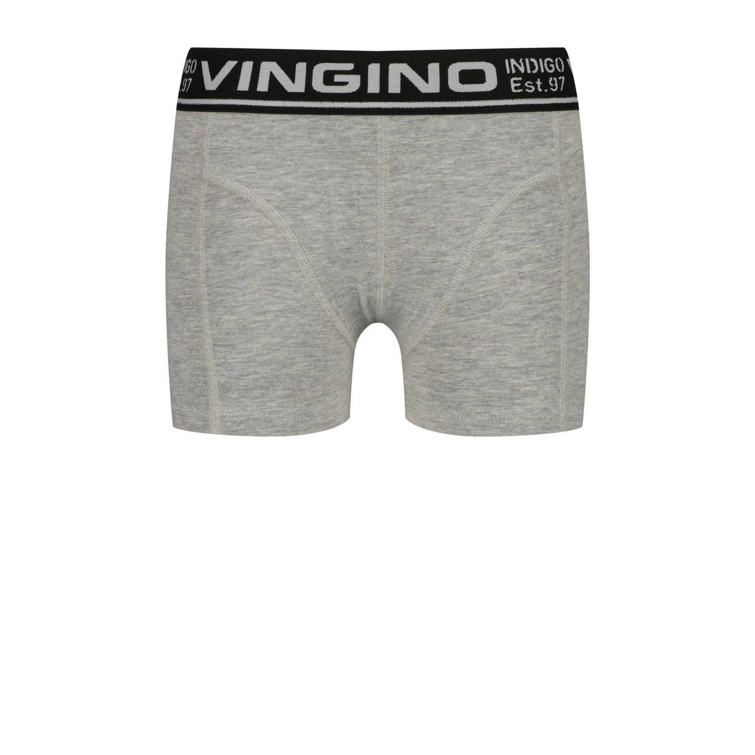 Vingino boxershort set van 3 grijs melange blauw