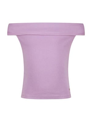 off shoulder top lila