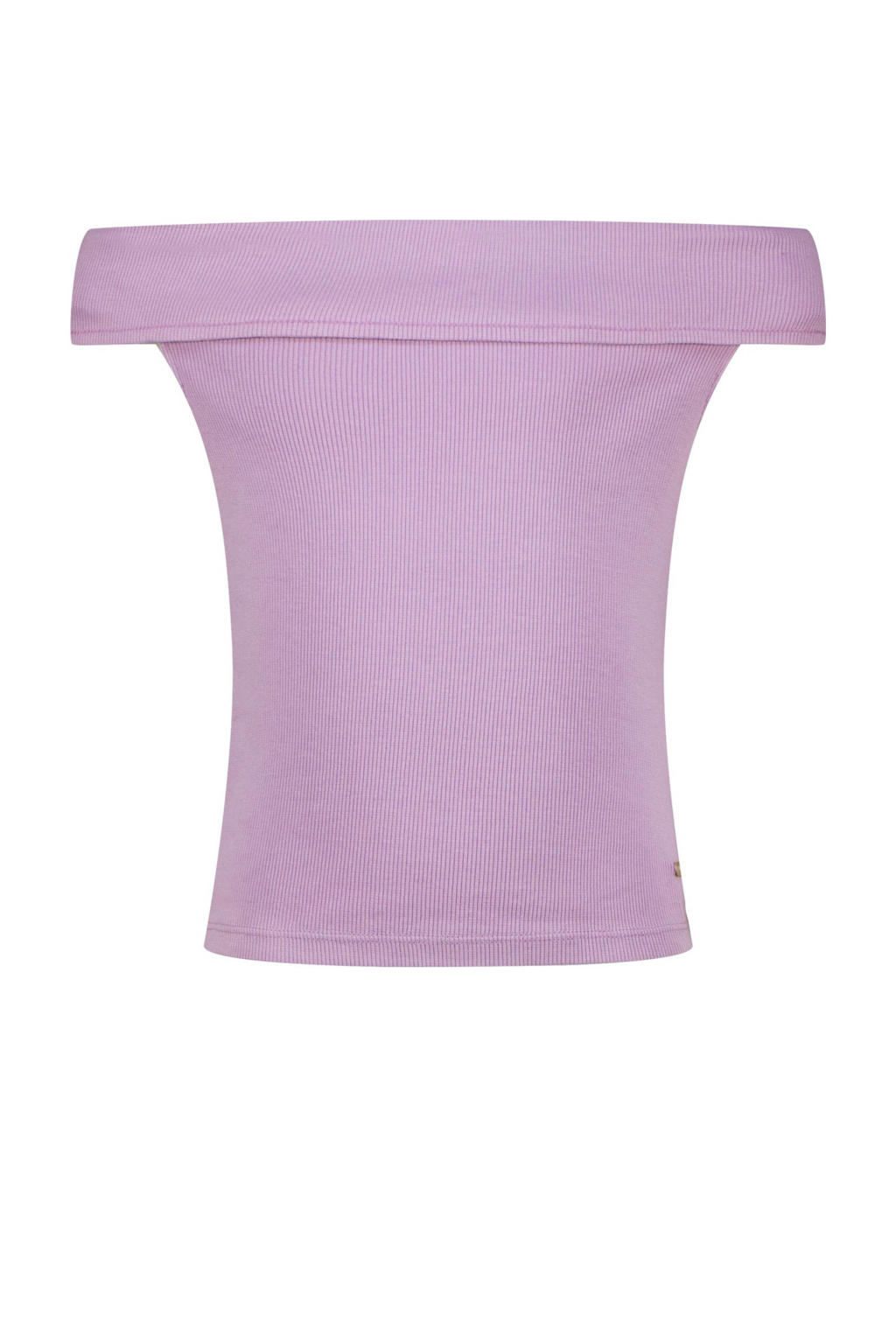 Lilakleurige meisjes Vingino off shoulder top van modal met korte mouwen