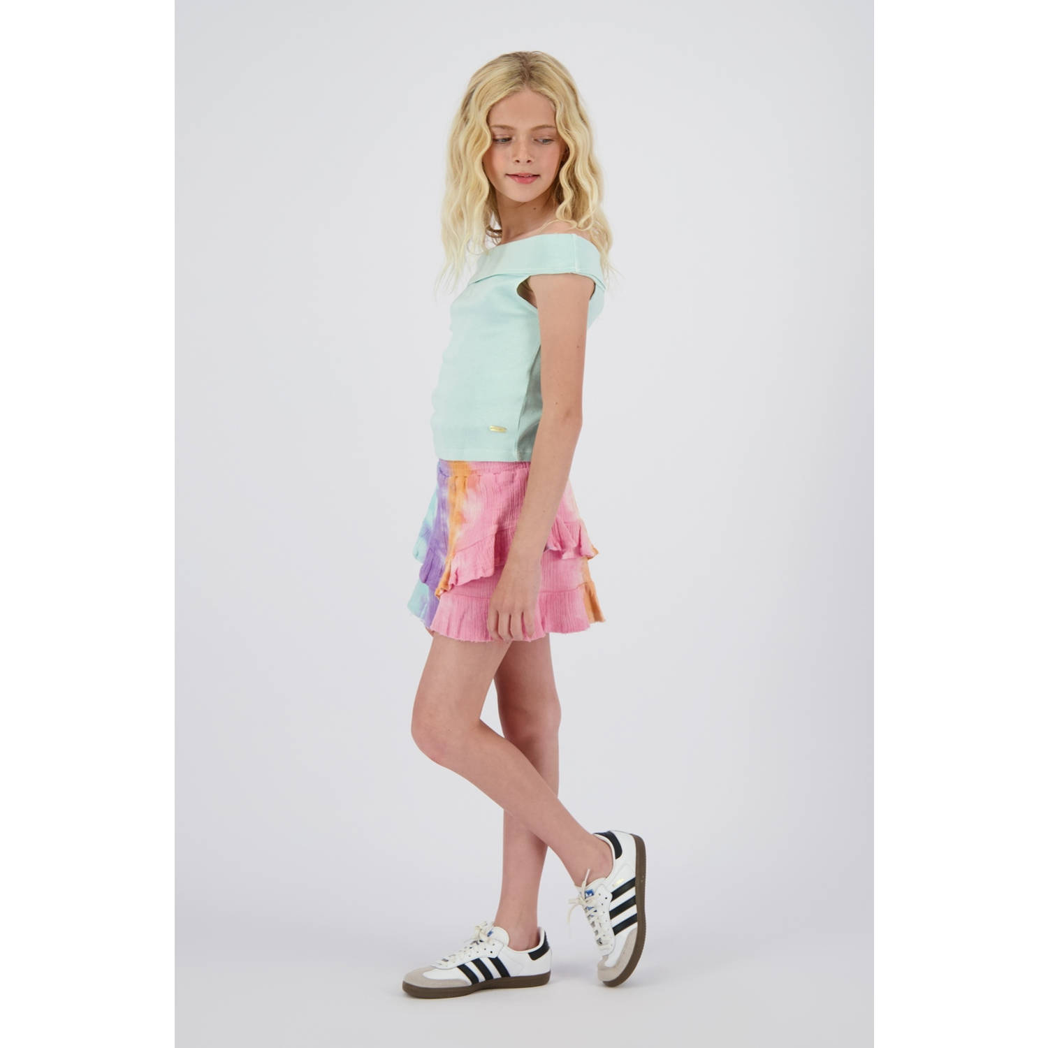 Vingino off shoulder top mintgroen