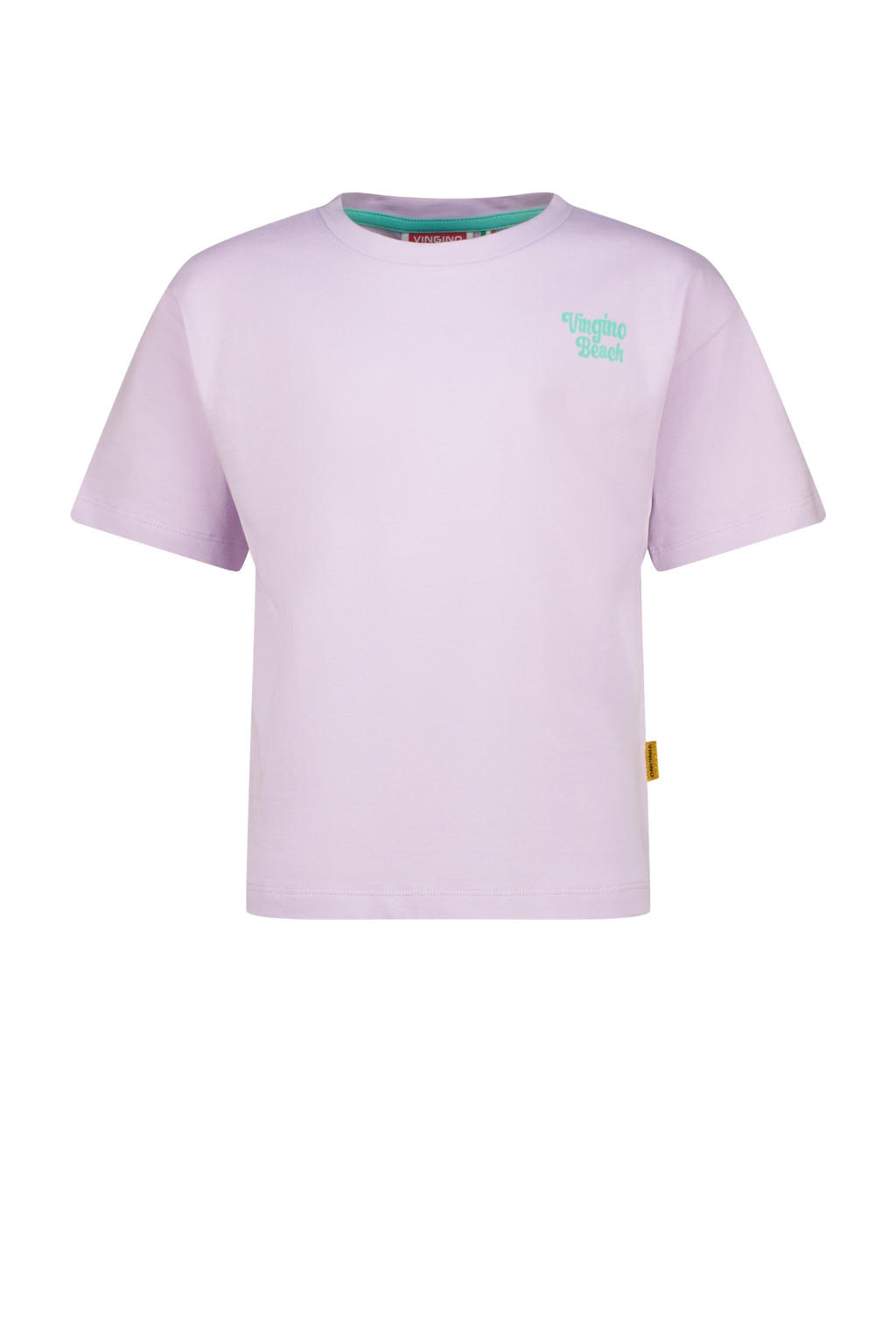 Lilakleurige meisjes Vingino T-shirt van katoen met backprint, korte mouwen en ronde hals