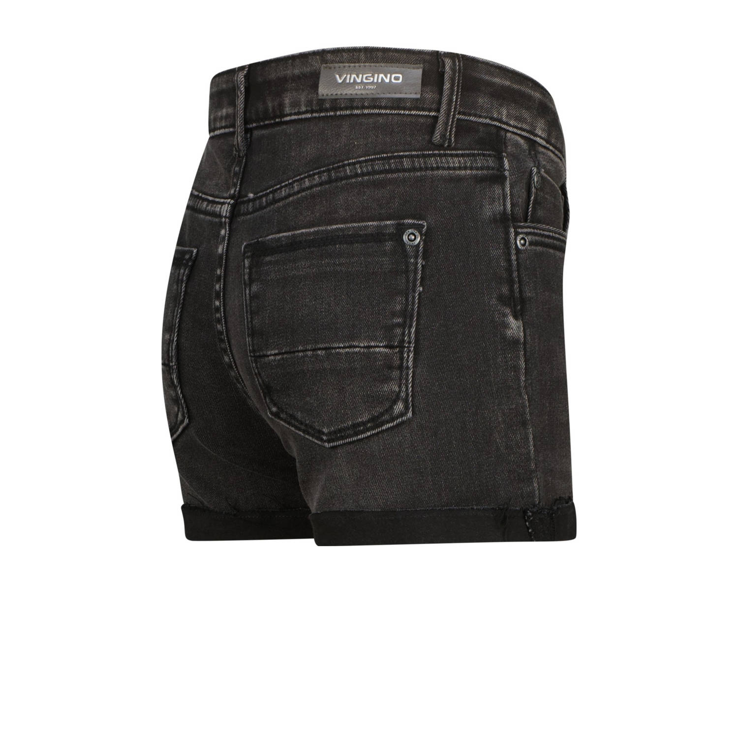 Vingino regular fit denim short dark grey vintage