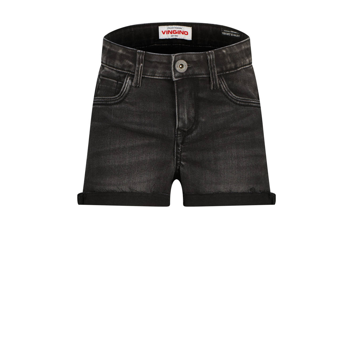 Vingino regular fit denim short dark grey vintage