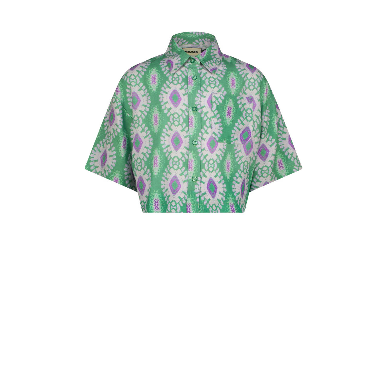 Raizzed blouse groen