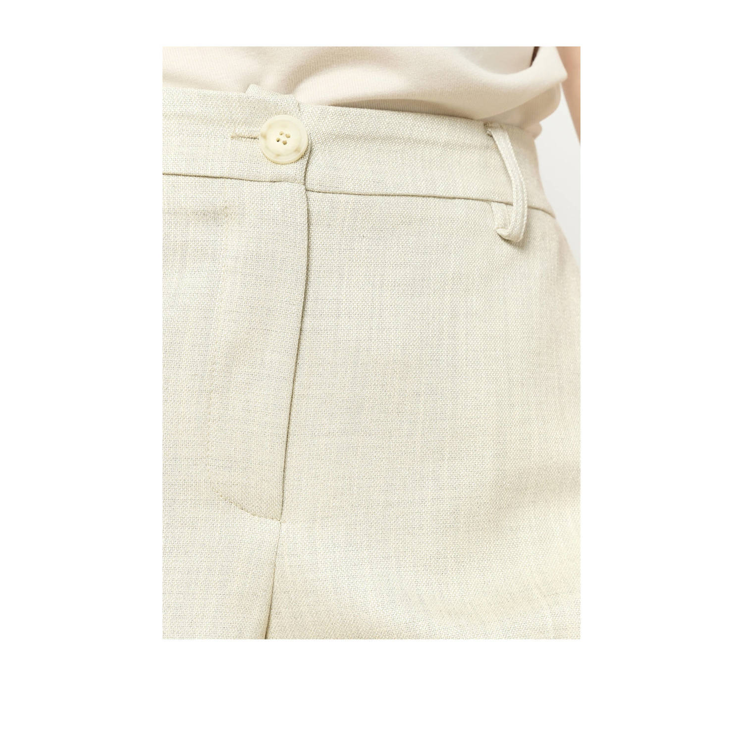 LOLALIZA wide leg high waist pantalon ecru