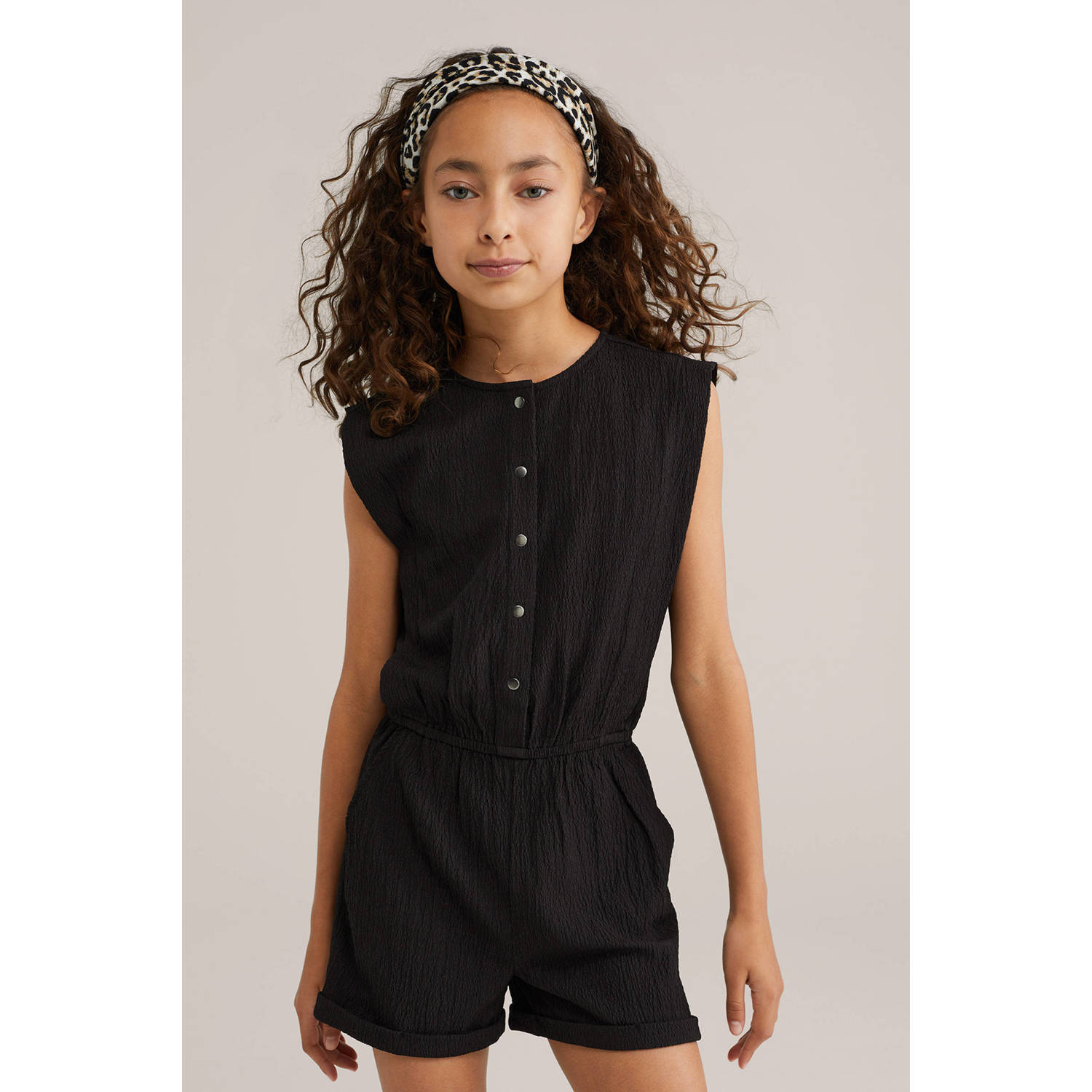 WE Fashion zwart straight playsuit