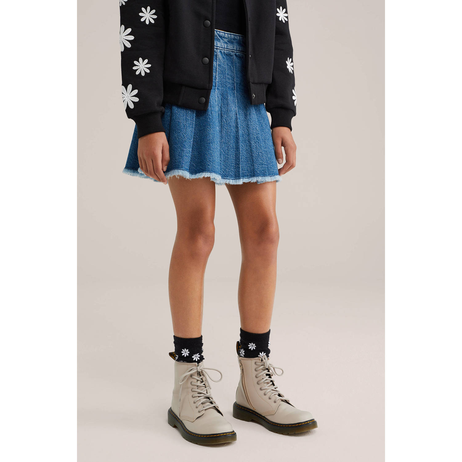 WE Fashion denim spijkerrok medium blue denim