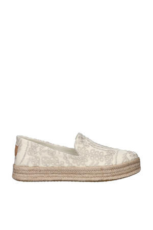 Carolina  espadrilles met glitterdraad beige