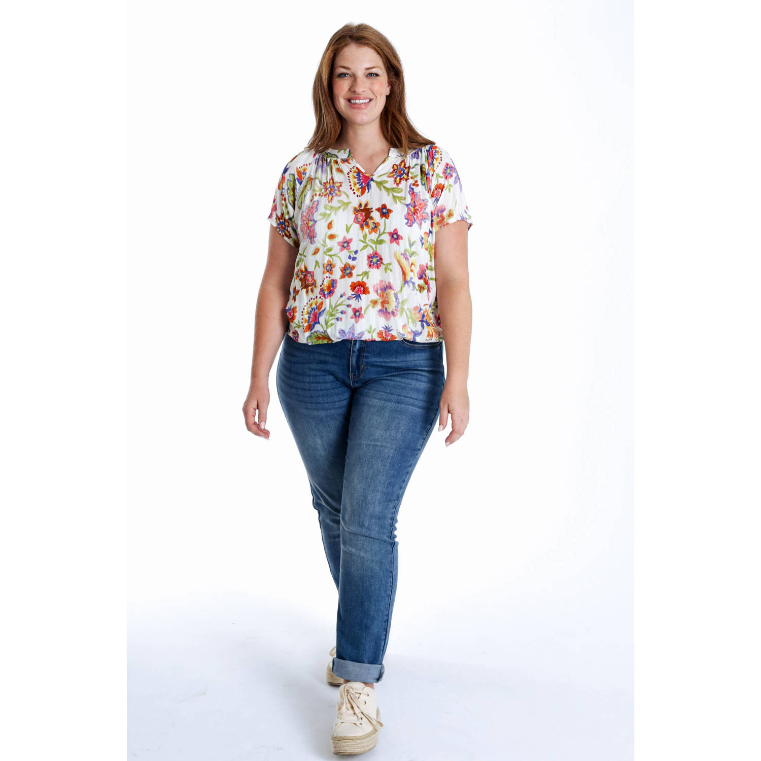 Paprika top multi met lurex