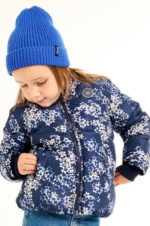 gewatteerde jas blauw