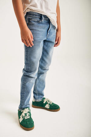 relaxed straight leg jeans light blue denim