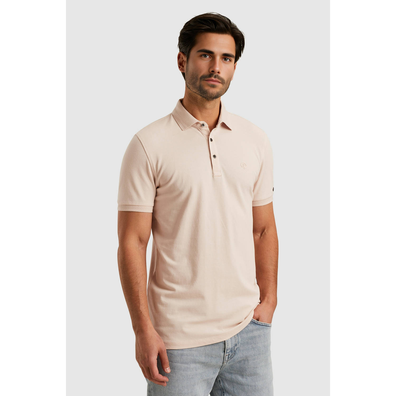 Cast iron Katoen Stretch Polo