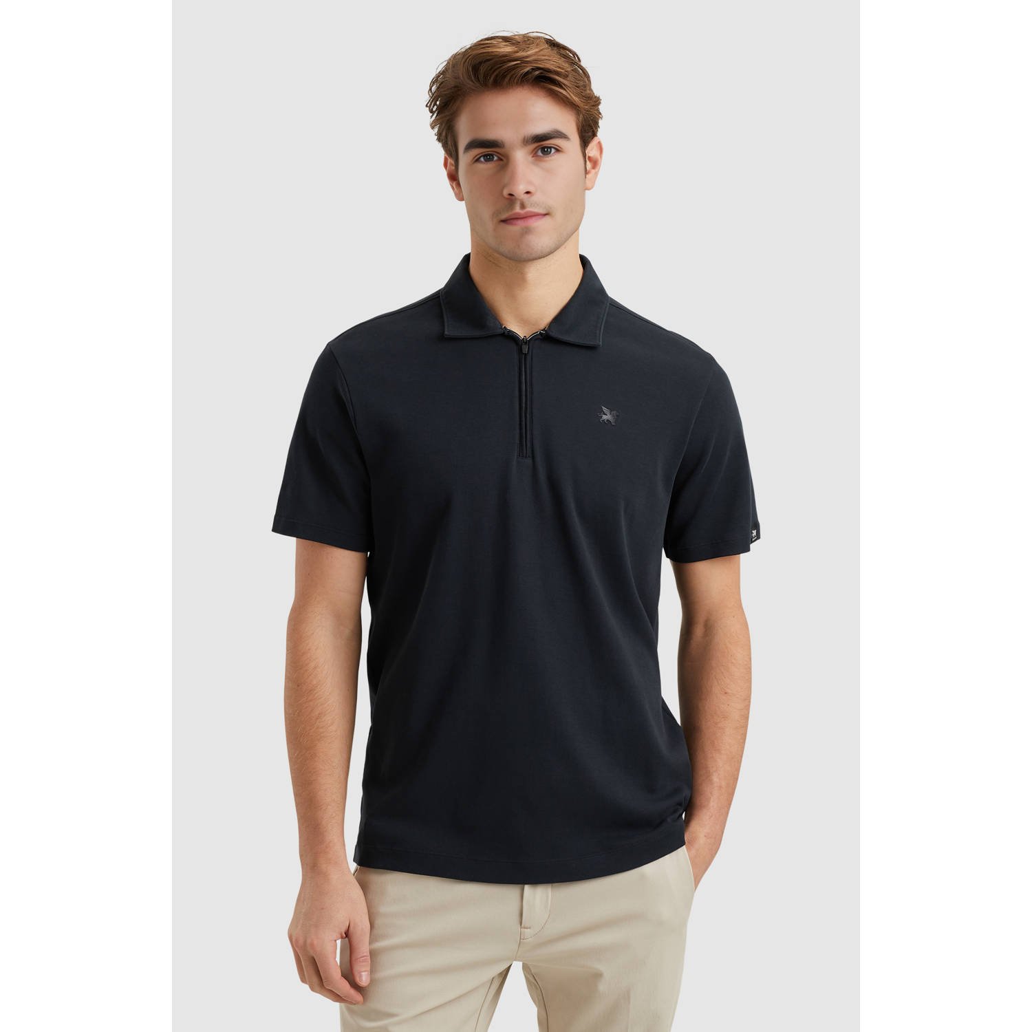 Vanguard regular polo donkerbruin