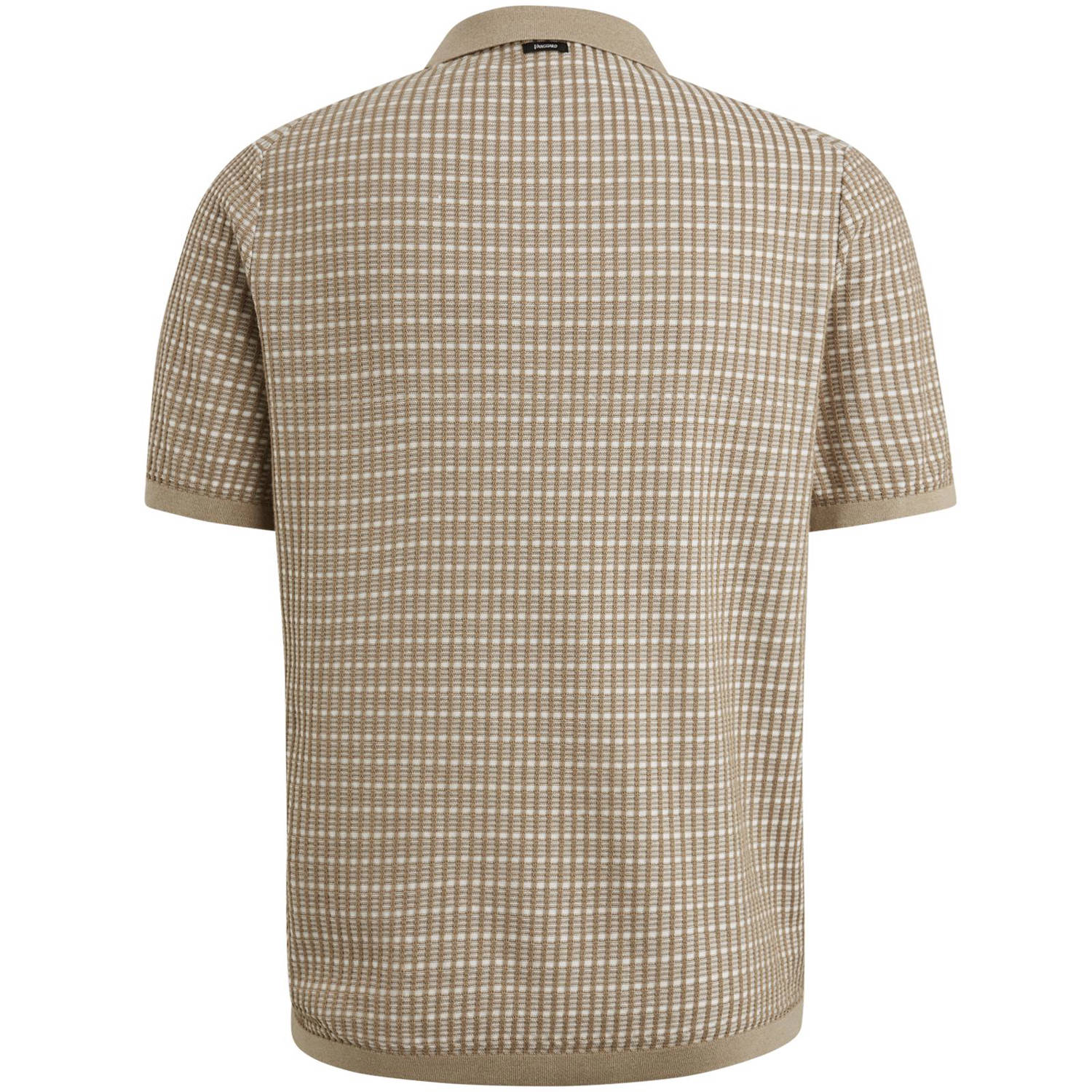 Vanguard regular polo gebreid lichtbruin