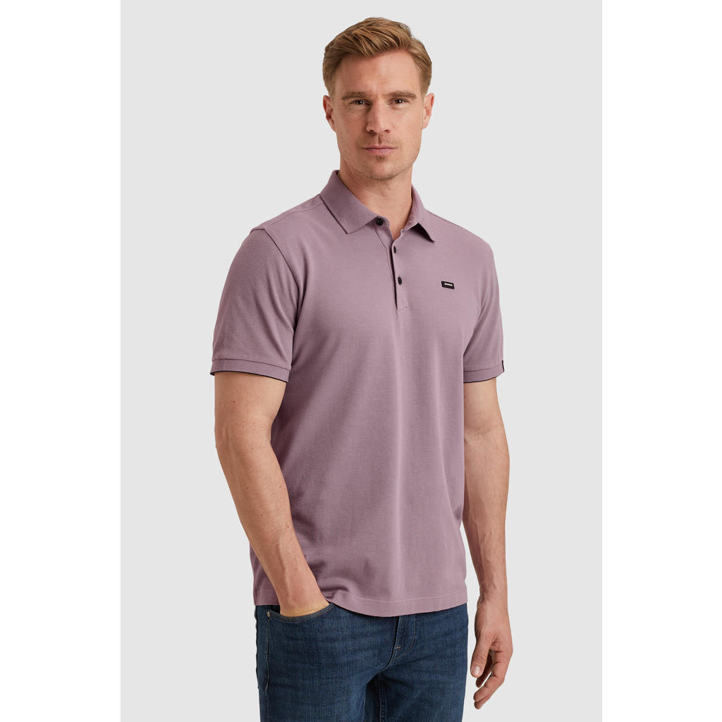 Roze heren Vanguard regular polo van katoen met effen, korte mouwen, klassieke kraag en knoopsluiting