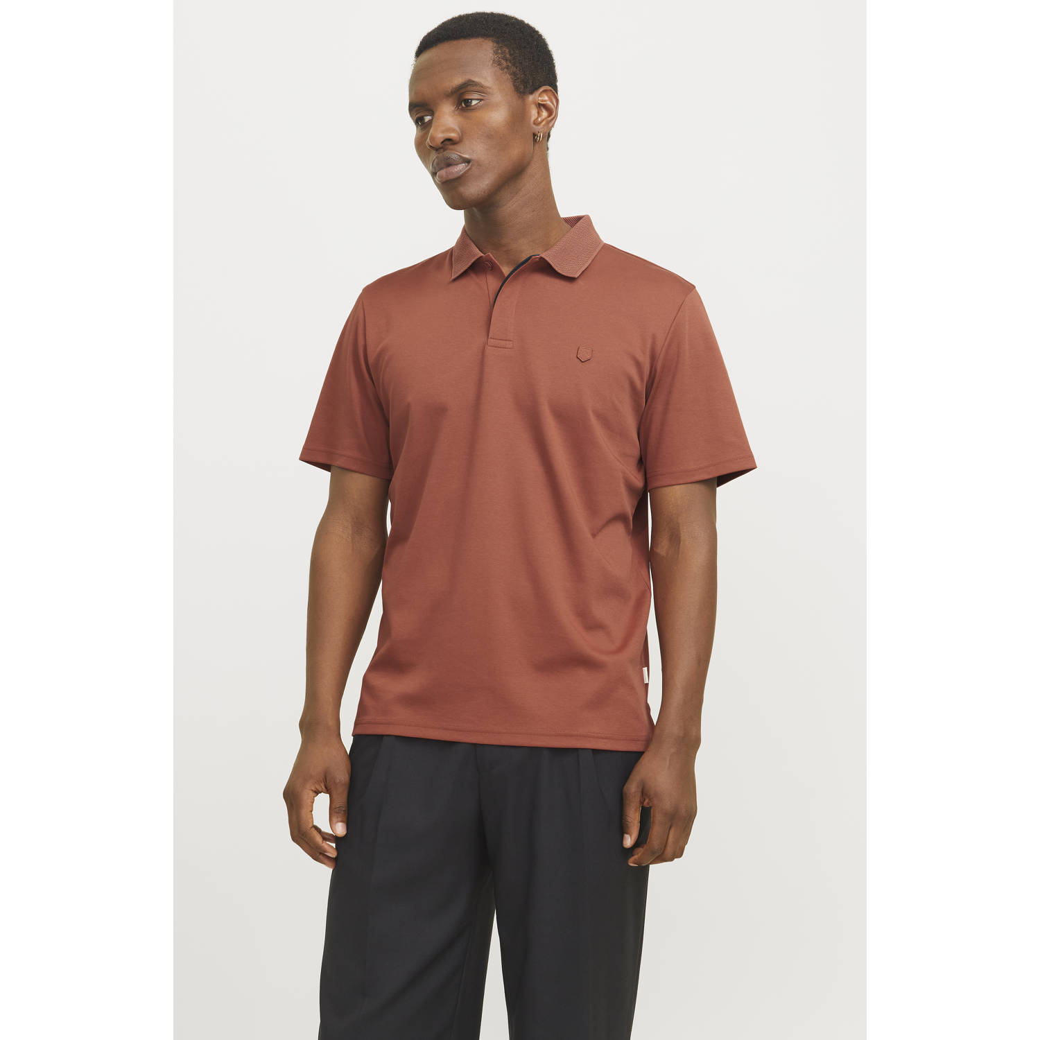 JACK & JONES PREMIUM regular polo brique