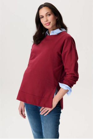 zwangerschaps sweater donkerrood
