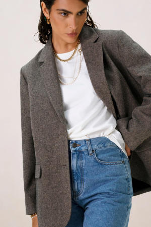 regular blazer donkerbruin