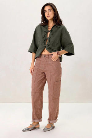 wide leg jeans bruin