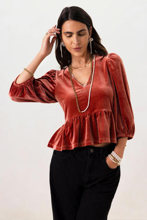 velours top rood