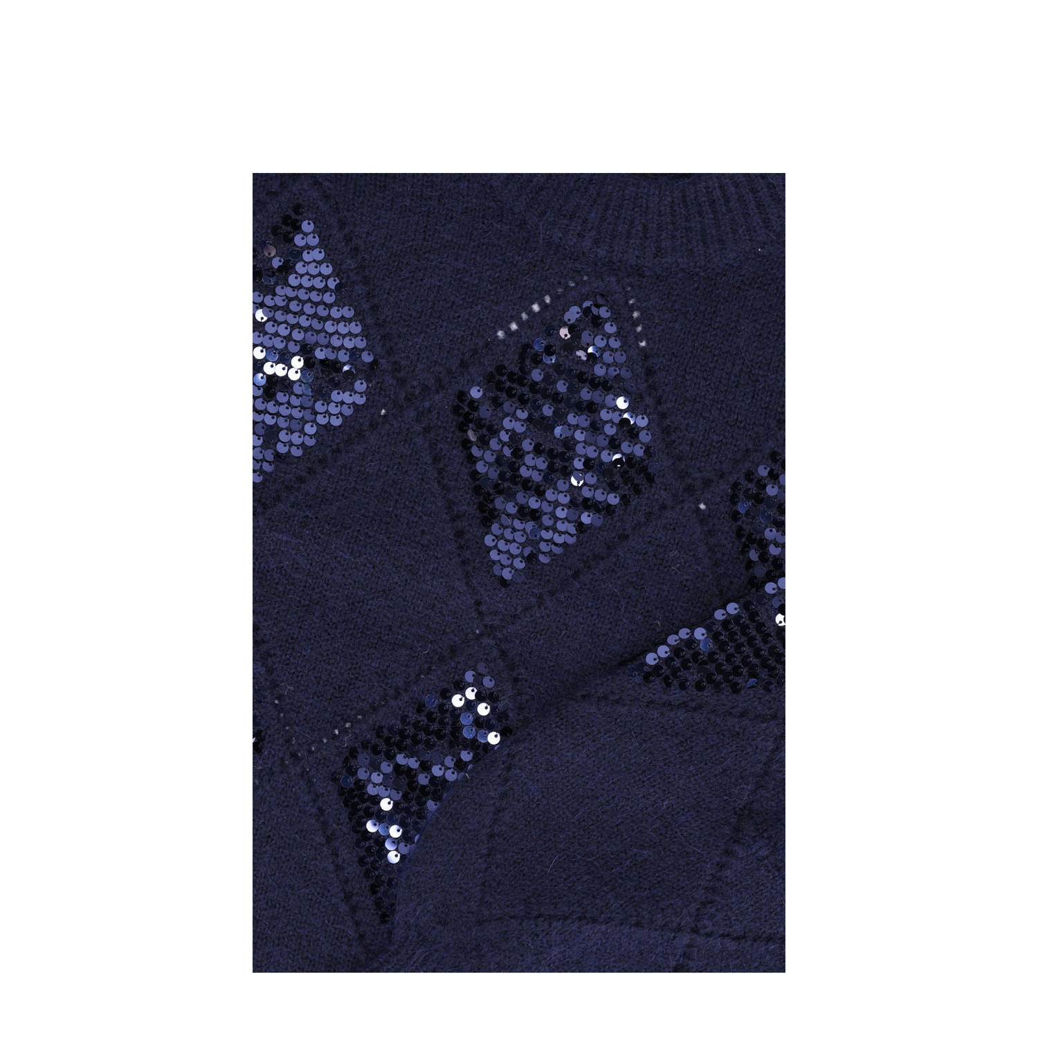 Sissy-Boy gebreide trui donkerblauw met pailletten