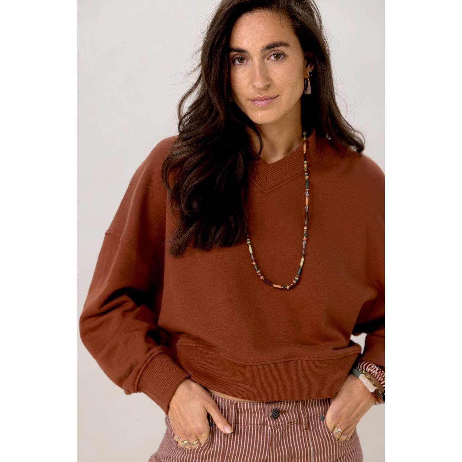 Sissy-Boy oversized sweater bruin