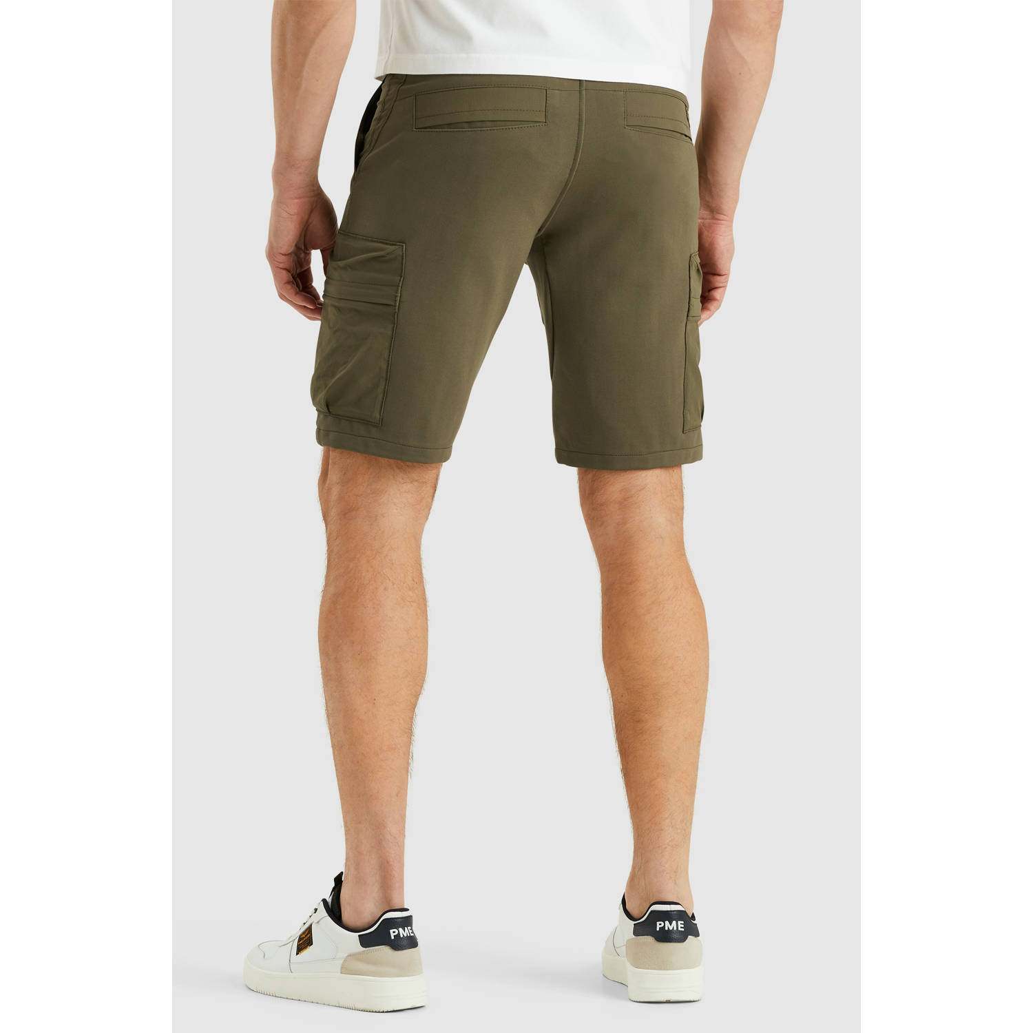 PME Legend Regular fit korte cargobroek met elastische band model 'AIRYLON'