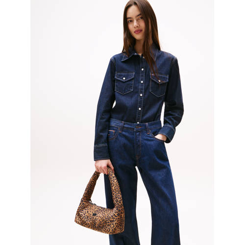 Tommy Jeans schoudertas met panterprint Urban Leo bruin afbeelding