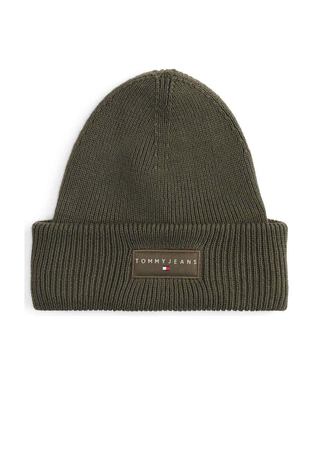 Tommy Jeans muts TJM Linear kaki