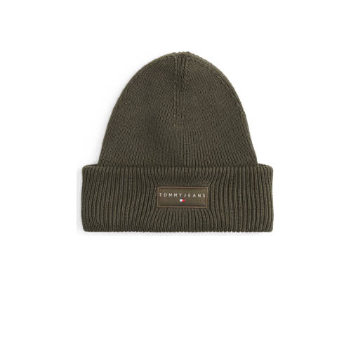 Tommy Jeans muts TJM Linear kaki afbeelding