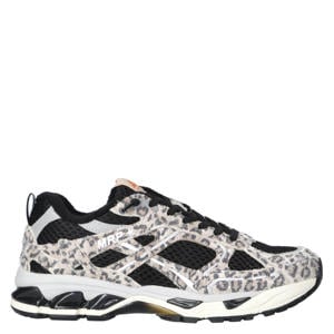 sneakers zwart/beige/panter