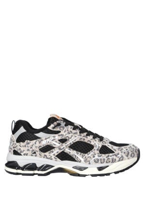 sneakers zwart/beige/panter
