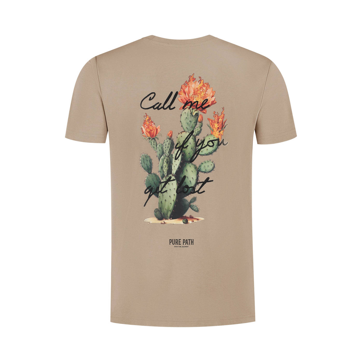 Pure Path regular T-shirt taupe