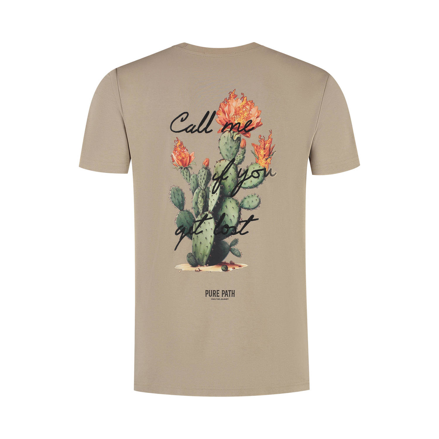 Pure Path regular T-shirt taupe